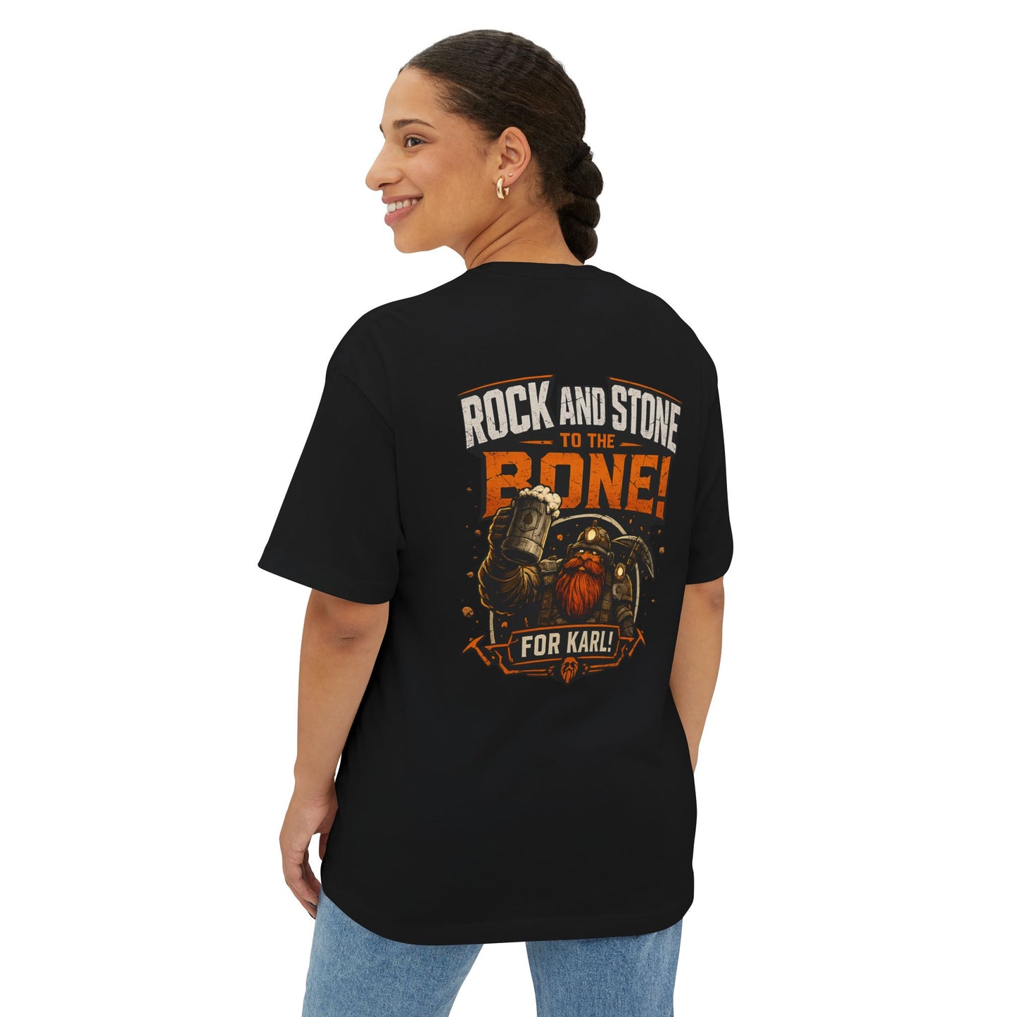 Rock and Stone to the Bone Tee — 'For Karl!' Graphic T‑Shirt