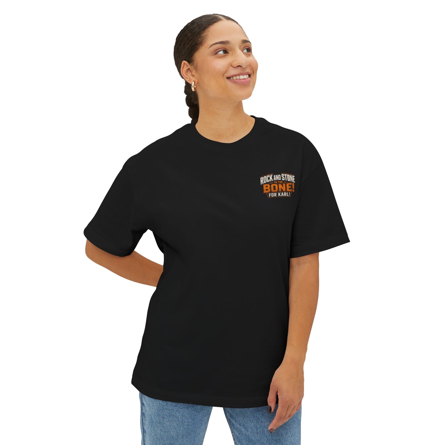 Rock and Stone to the Bone Tee — 'For Karl!' Graphic T‑Shirt